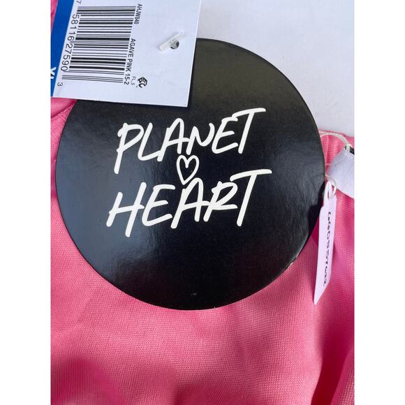 PLANET HEART, SIZE XL, PINK OFF THE SHOULDER TOP, RUCHING - Picture 4 of 4